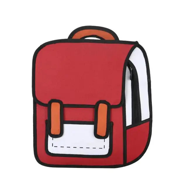 Unisex Fashion 2D Drawing Backpack - GLR SHOPPING