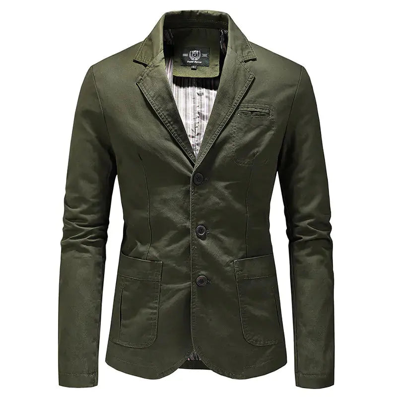 Men's Solid Color Single Breasted Jacket GLR SHOPPING