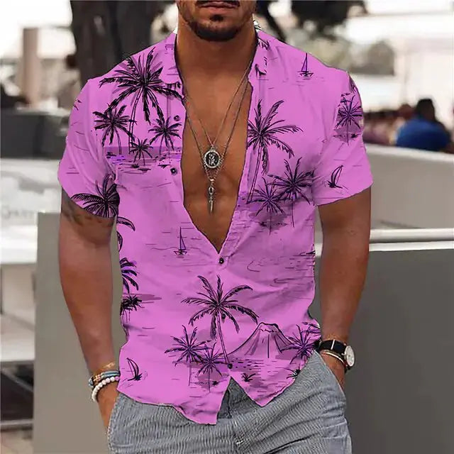 Summer Hawaiian Floral Shirts For Men GLR SHOPPING