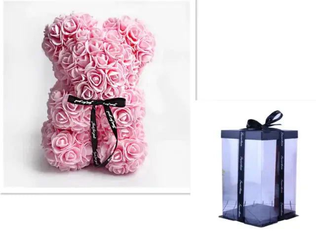 Rose Bear Teddy - Valentine's Day PE Foam Rose Bear GLR SHOPPING