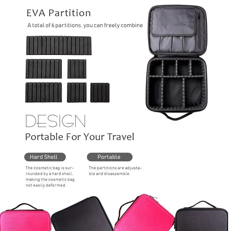 2019 Professional Toiletry Bag Cosmetic Bag Organizer Women Travel Make Up Cases Big Capacity Cosmetics Suitcases For Makeup X32 GLR SHOPPING