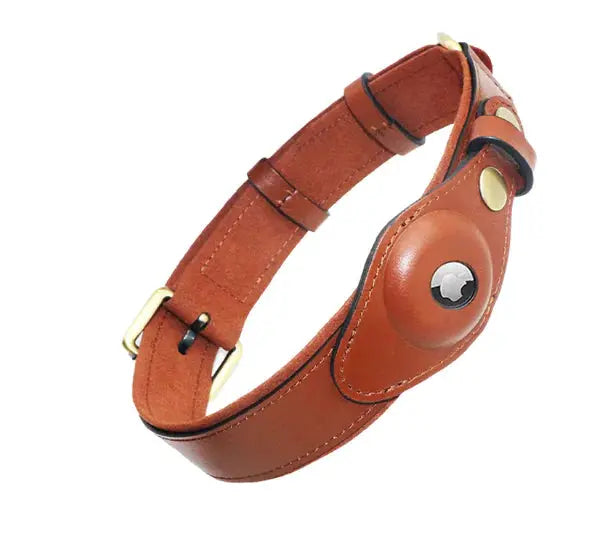 Leather Anti-Lost Dog Collar GLR SHOPPING