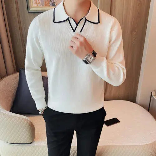 Brand Clothing Men Warm in Winter Lapel Knitted GLR SHOPPING