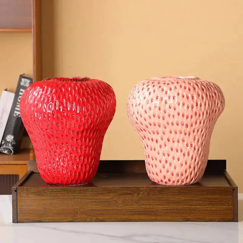 Cartoon Strawberry Ceramic Vase GLR SHOPPING