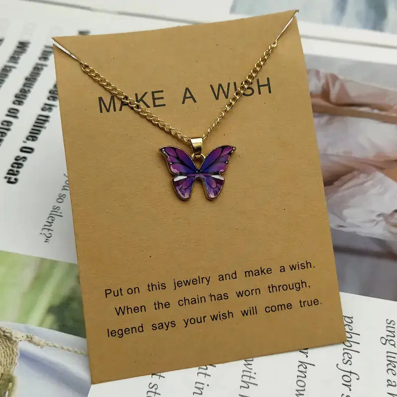 Butterfly Pendant Necklace GLR SHOPPING
