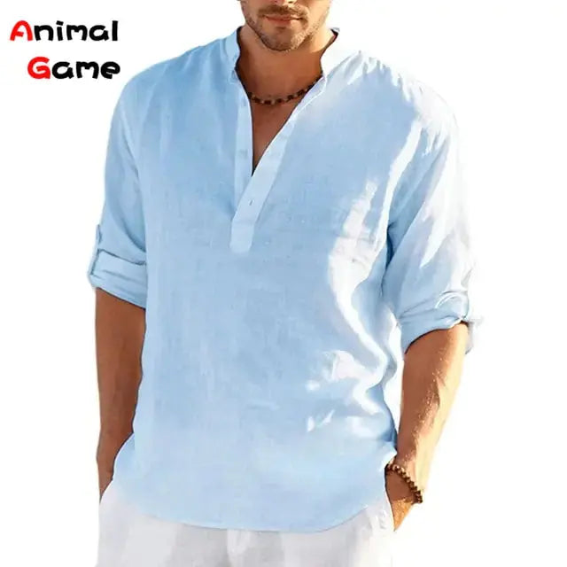 Linen Long Sleeve T-Shirt GLR SHOPPING