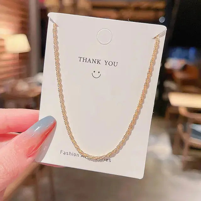 Clavicle Titanium Steel Choker Necklace GLR SHOPPING