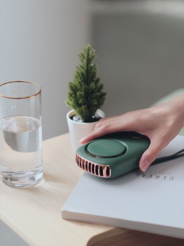 Load video: Mini Portable Neck Fan