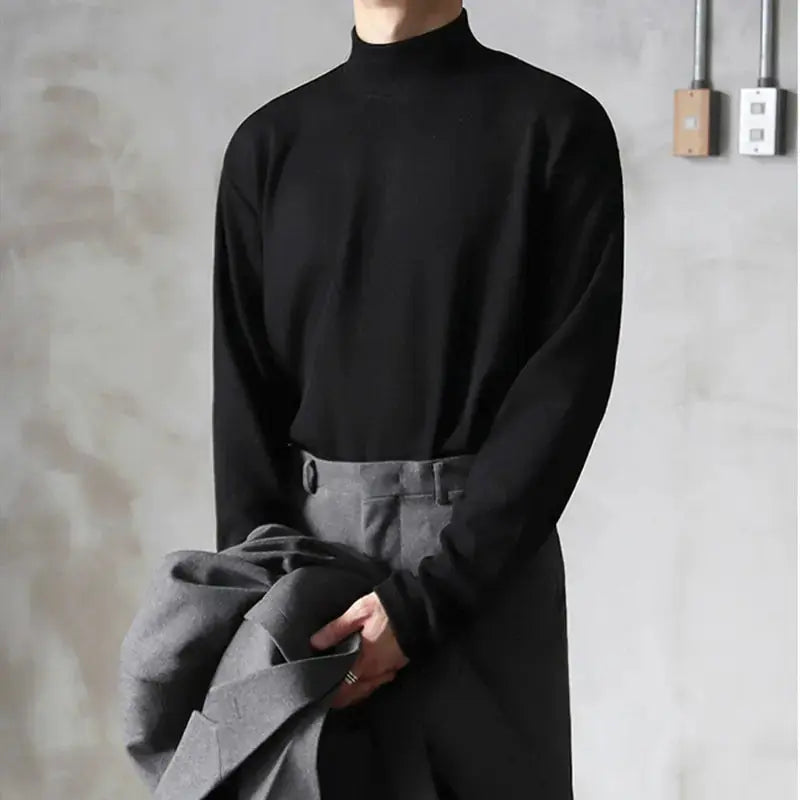 Casual Velvet Turtleneck Men Loose Sweater GLR SHOPPING
