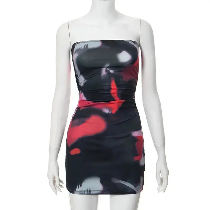 Summer Women Printed Strapless GLR SHOPPING
