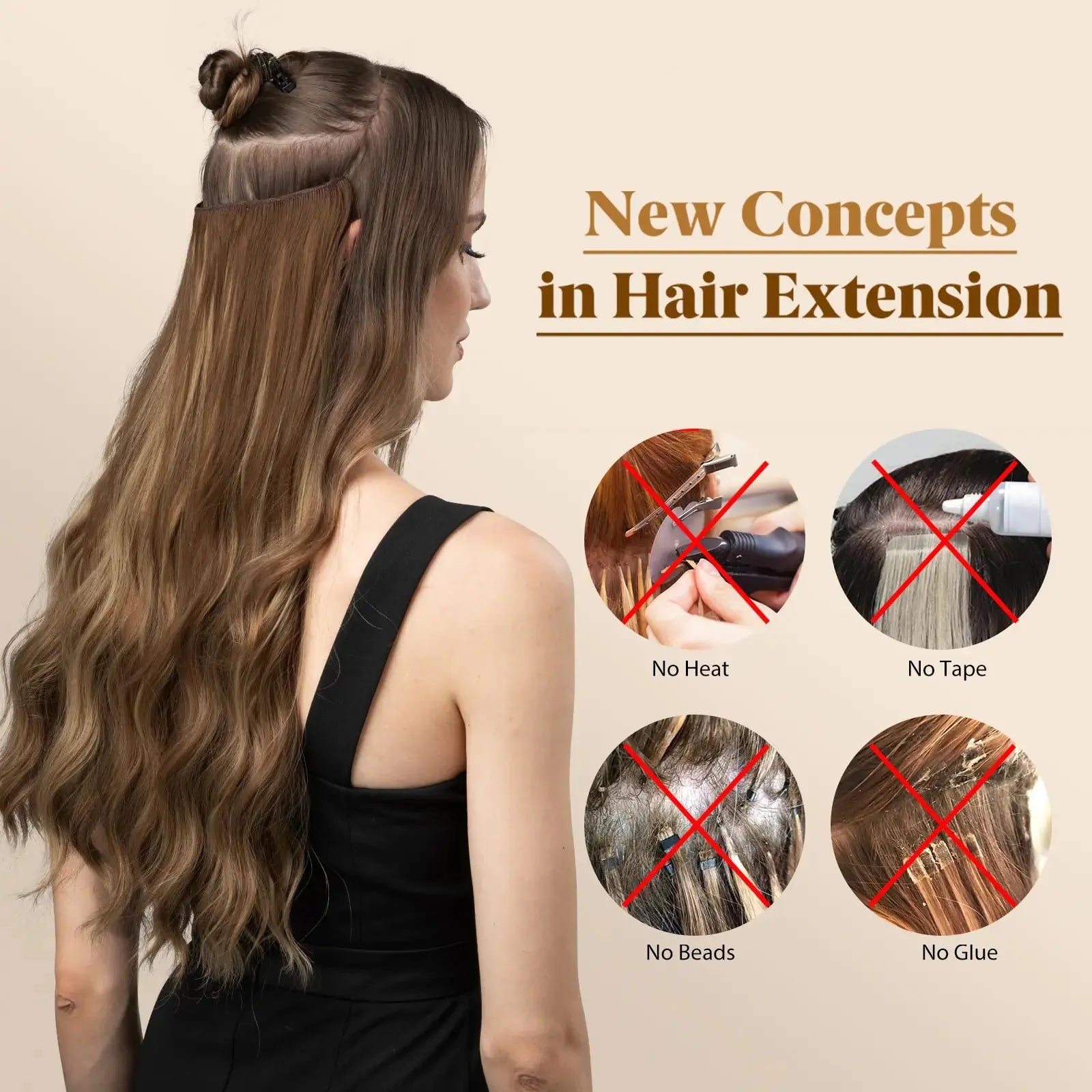 Synthetic Wave Hair Extensions GLR SHOPPING