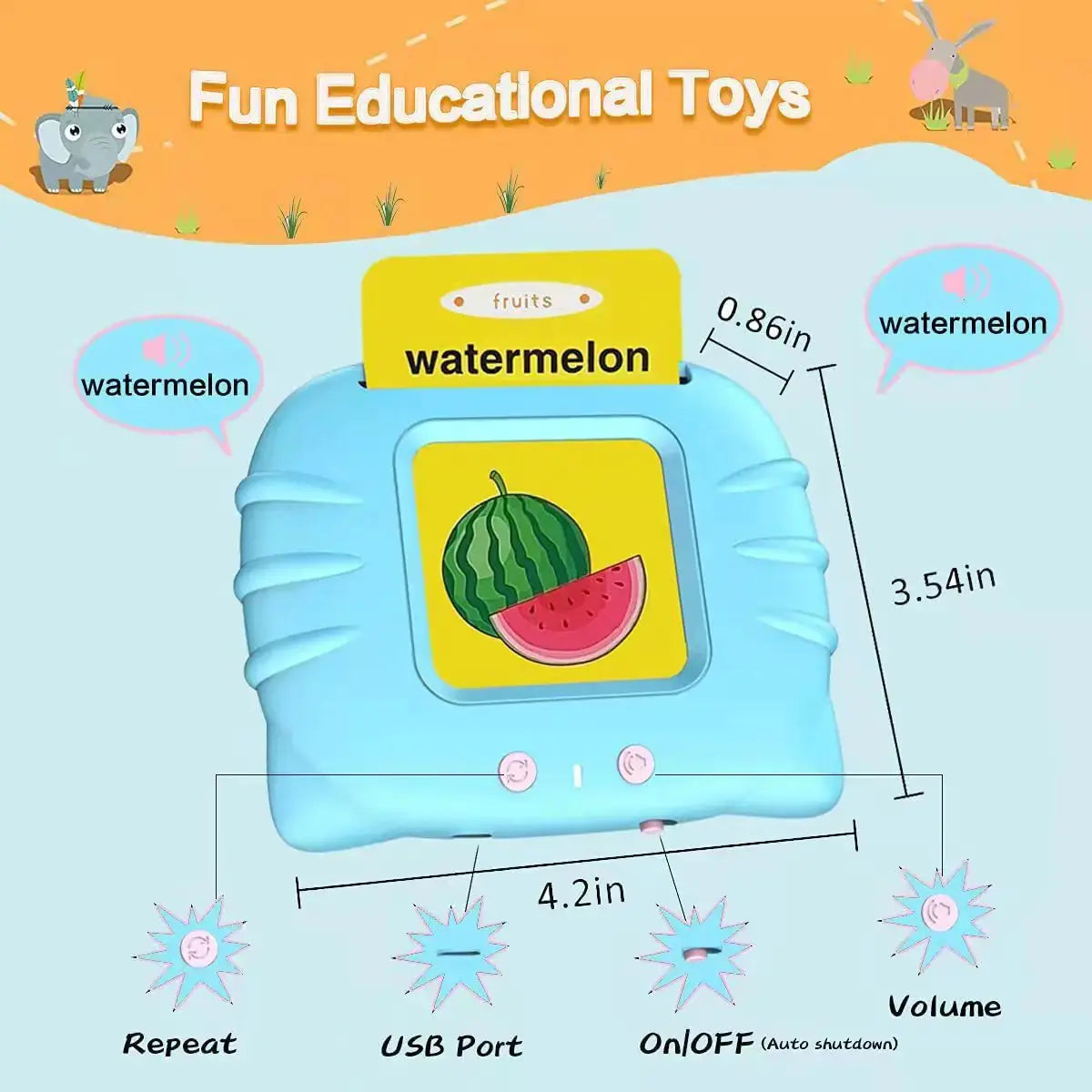 Language Game Talking Flash Cards Toy GLR SHOPPING