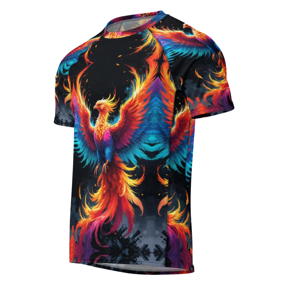 Vibrant Phoenix Rising All-Over Print Men's T-Shirt GLR SHOPPING