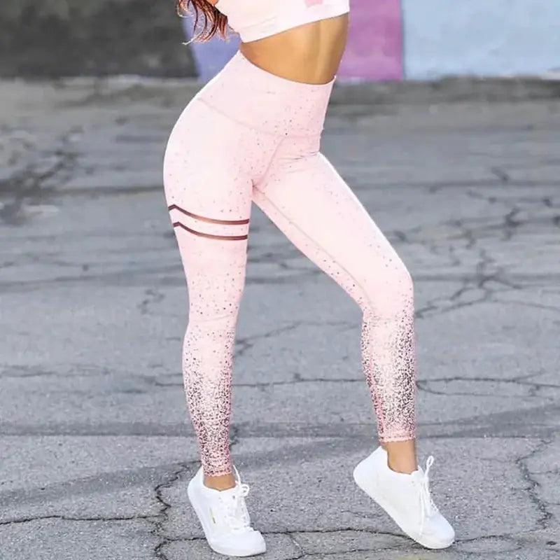 NORMOV New Hotsale Women Gold Print Leggings No Transparent Exercise Fitness Leggings Push Up Workout Female Pants GLR SHOPPING