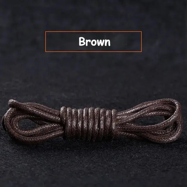 Cotton Waxed Round Shoelaces Set GLR SHOPPING