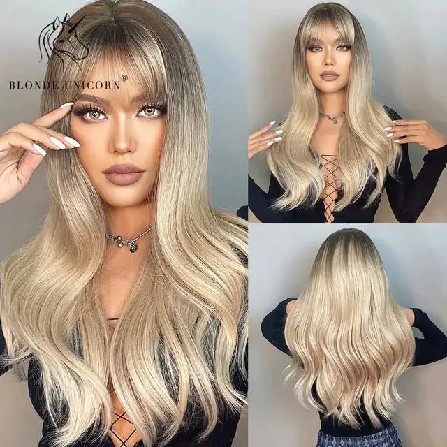 Synthetic Long Brown Wig GLR SHOPPING