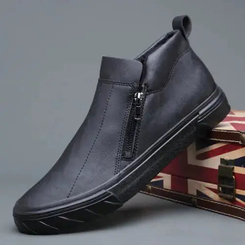 Men Vulcanized Leather Loafer Shoes GLR SHOPPING
