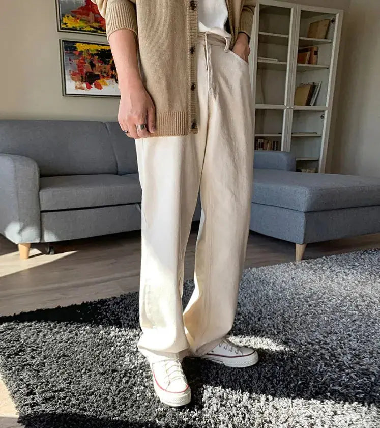 VG Cream Wide Pants GLR SHOPPING