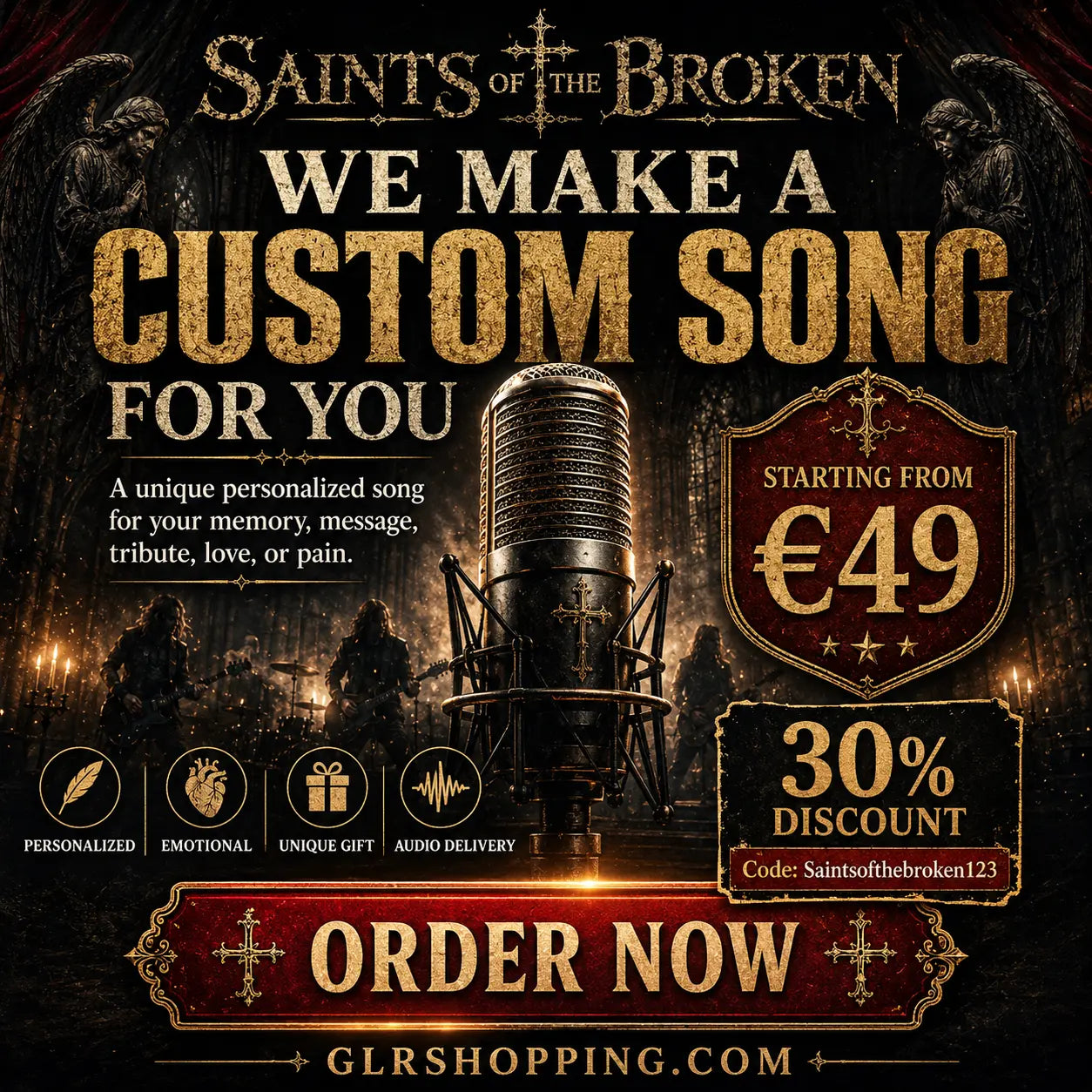 Custom Saints of the Broken Song — Turn Your Story Into Music GLR SHOPPING
