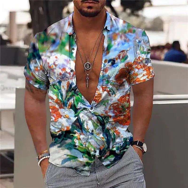 Summer Hawaiian Floral Shirts For Men GLR SHOPPING
