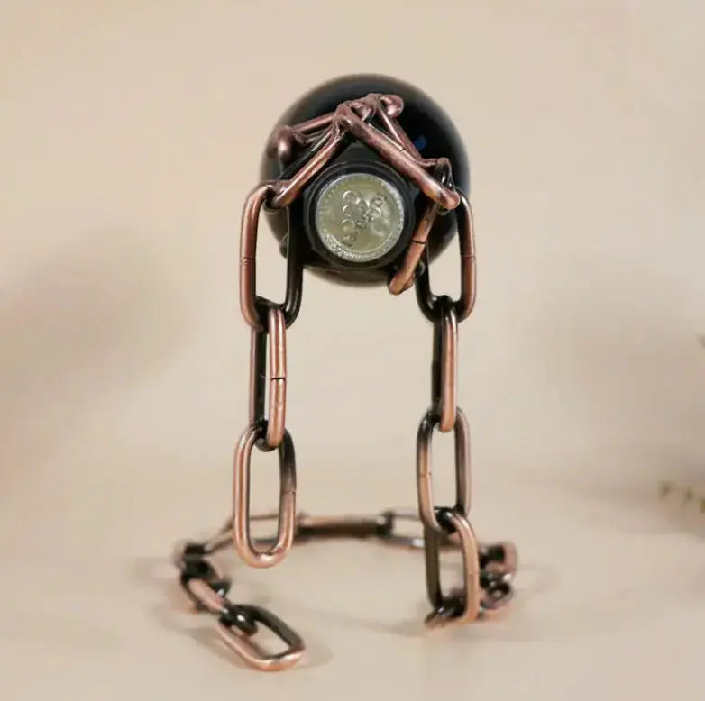 Magic Iron Chain Wine Bottle Holder GLR SHOPPING