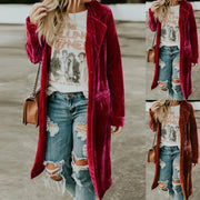 Velvet Pockets Midi Jacket GLR SHOPPING