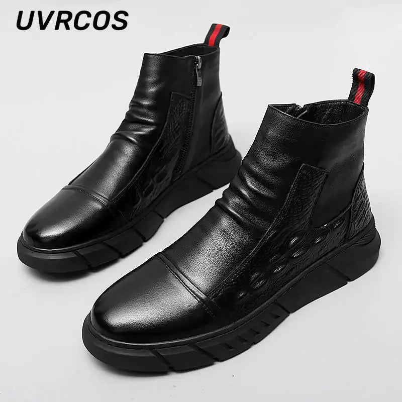 Thick-soled Men Work Boots Shoes GLR SHOPPING
