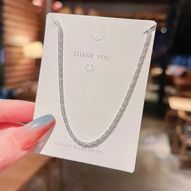 Clavicle Titanium Steel Choker Necklace GLR SHOPPING