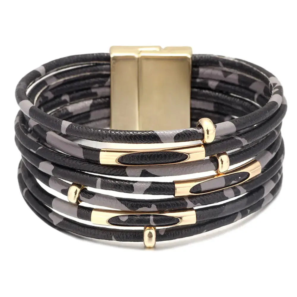 Leopard Print Leather Bracelet GLR SHOPPING