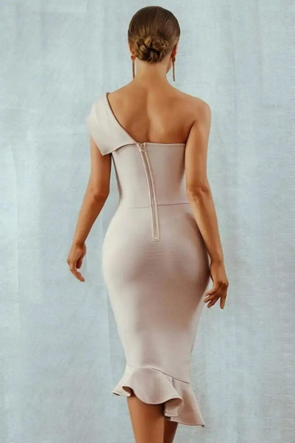 Midnight in London Off Shoulder Bodycon Dress GLR SHOPPING