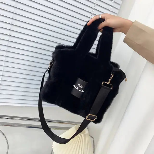 Designer Faux Fur Tote Bag - GLR SHOPPING