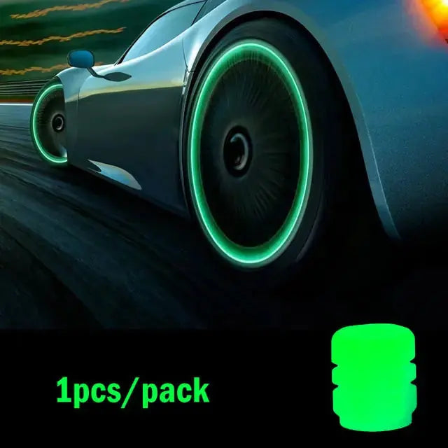 Fluorescent Night Glowing Valve Caps GLR SHOPPING