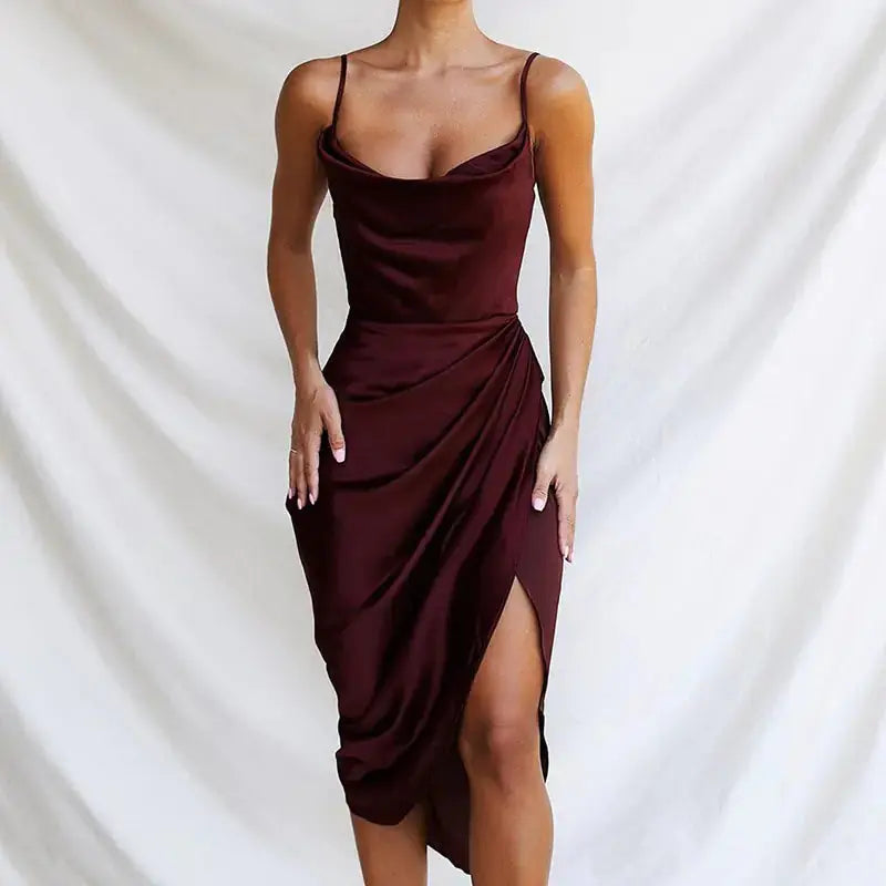 Sling Temperament Folds Dress GLR SHOPPING