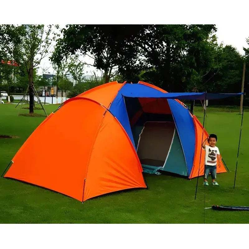 Large Camping Tent Double Layer Waterproof Two Bedrooms GLR SHOPPING