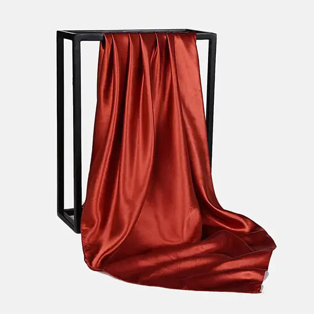 Solid Color Silk Neckerchief Scarf GLR SHOPPING