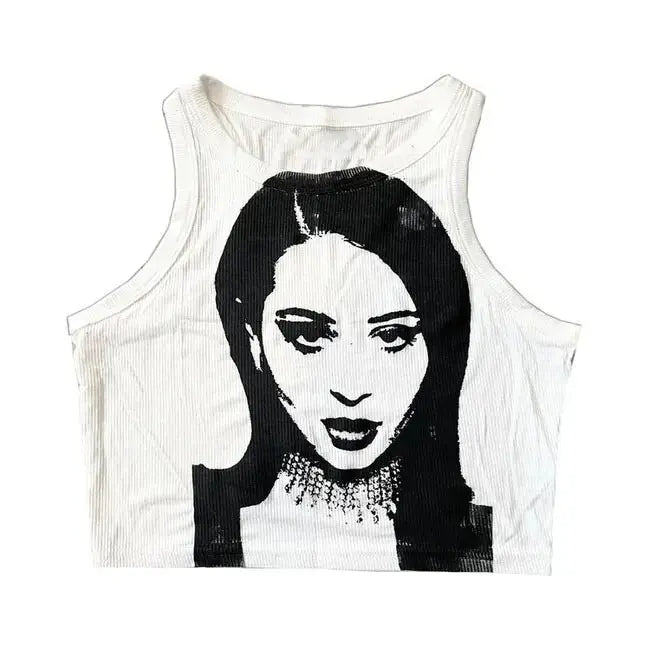 2022 Summer Print Personality Bright Color Sleeveless Y2K Clothes GLR SHOPPING