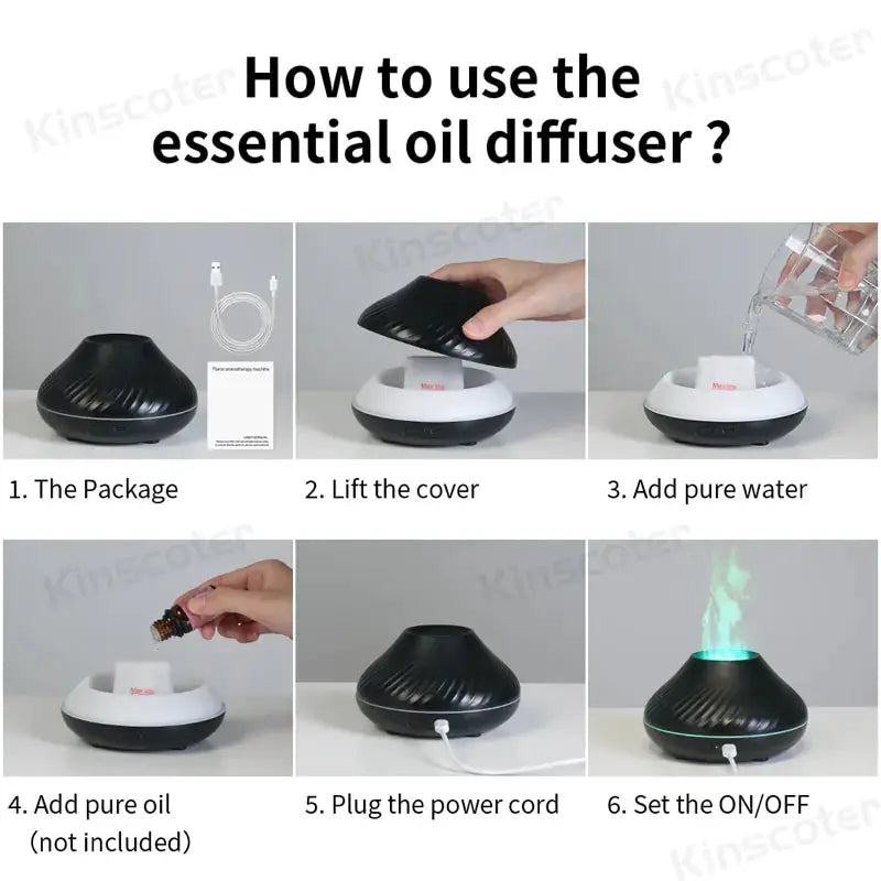 Volcano Humidifier Essential Oil Diffuser GLR SHOPPING
