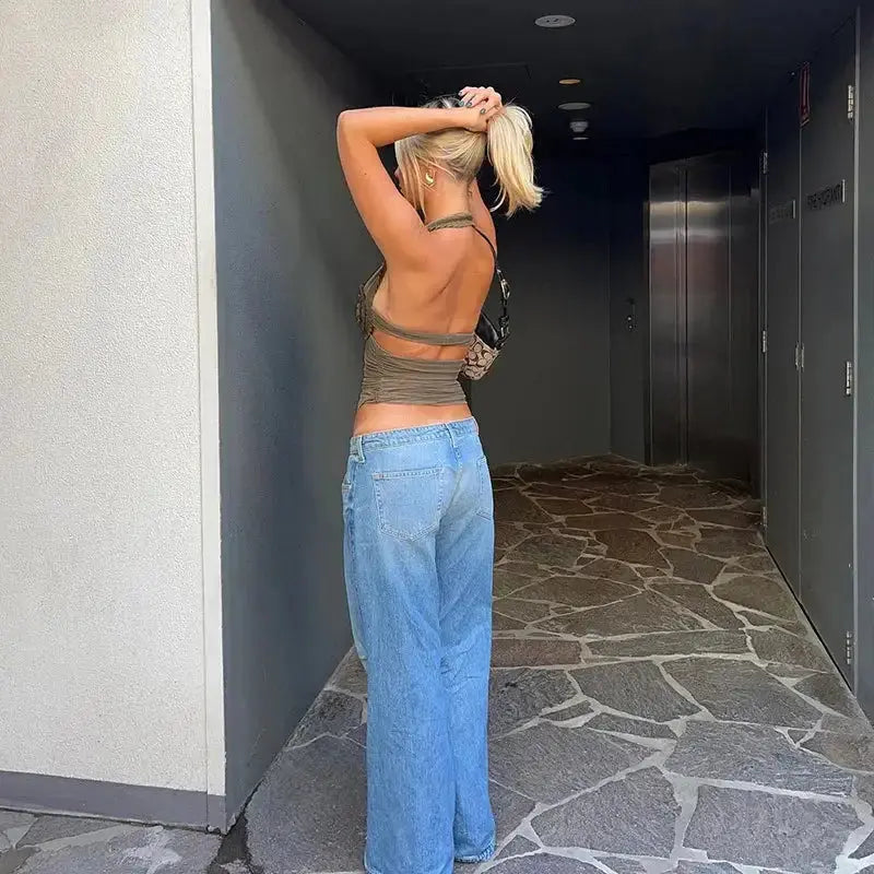 See-Through Backless Halter GLR SHOPPING
