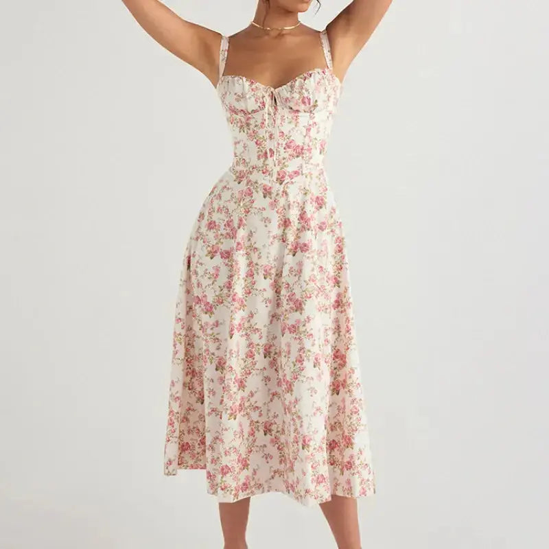 Elegant Midi Spaghetti Strap GLR SHOPPING