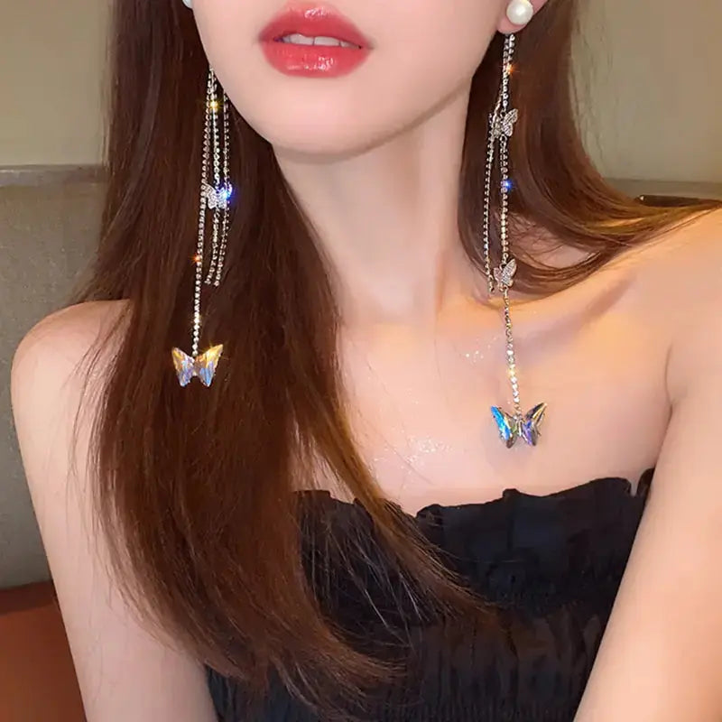 Pearl Butterfly Tassel Headband GLR SHOPPING