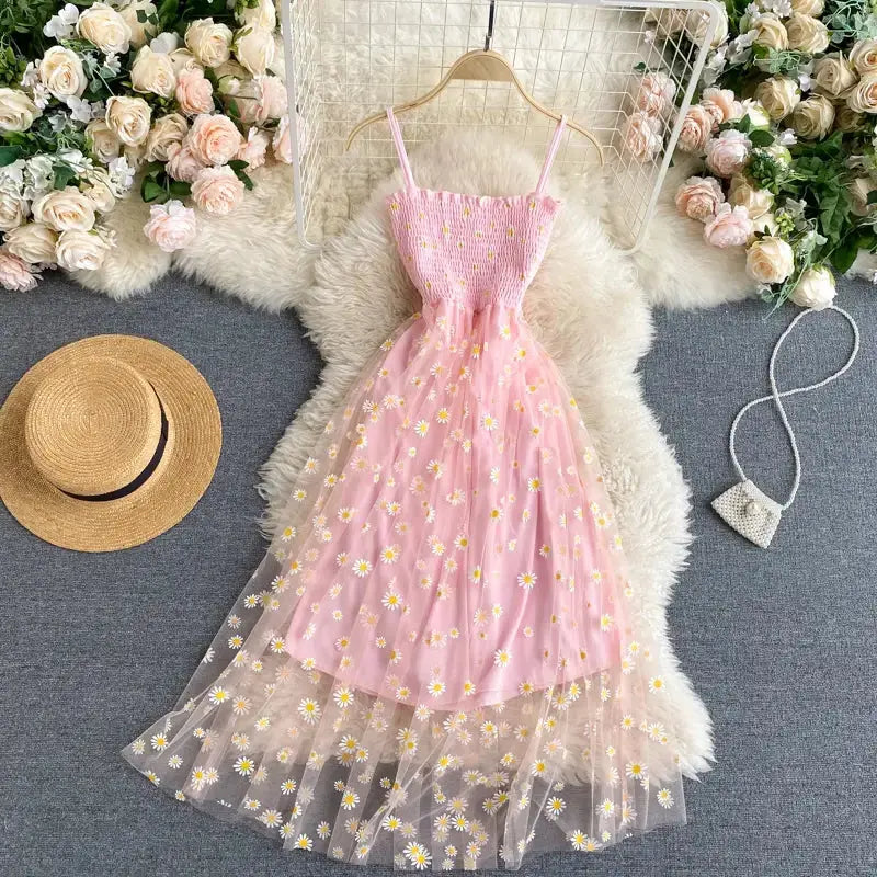 Romantic Floral Beach Dress GLR SHOPPING