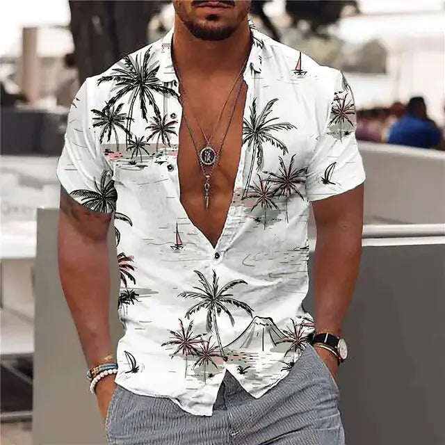 Summer Hawaiian Floral Shirts For Men GLR SHOPPING