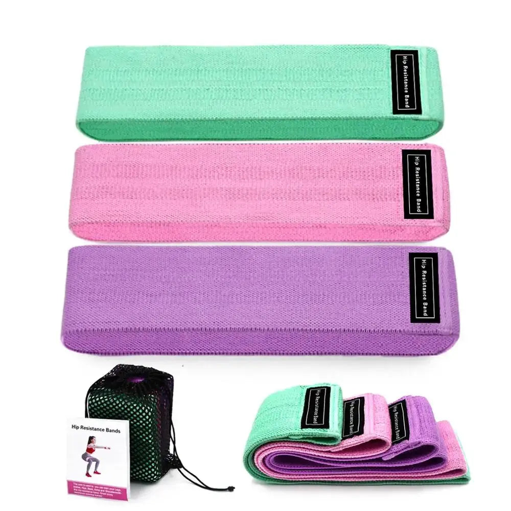 3 Piece Fitness Rubber Bands Resistance Bands GLR SHOPPING