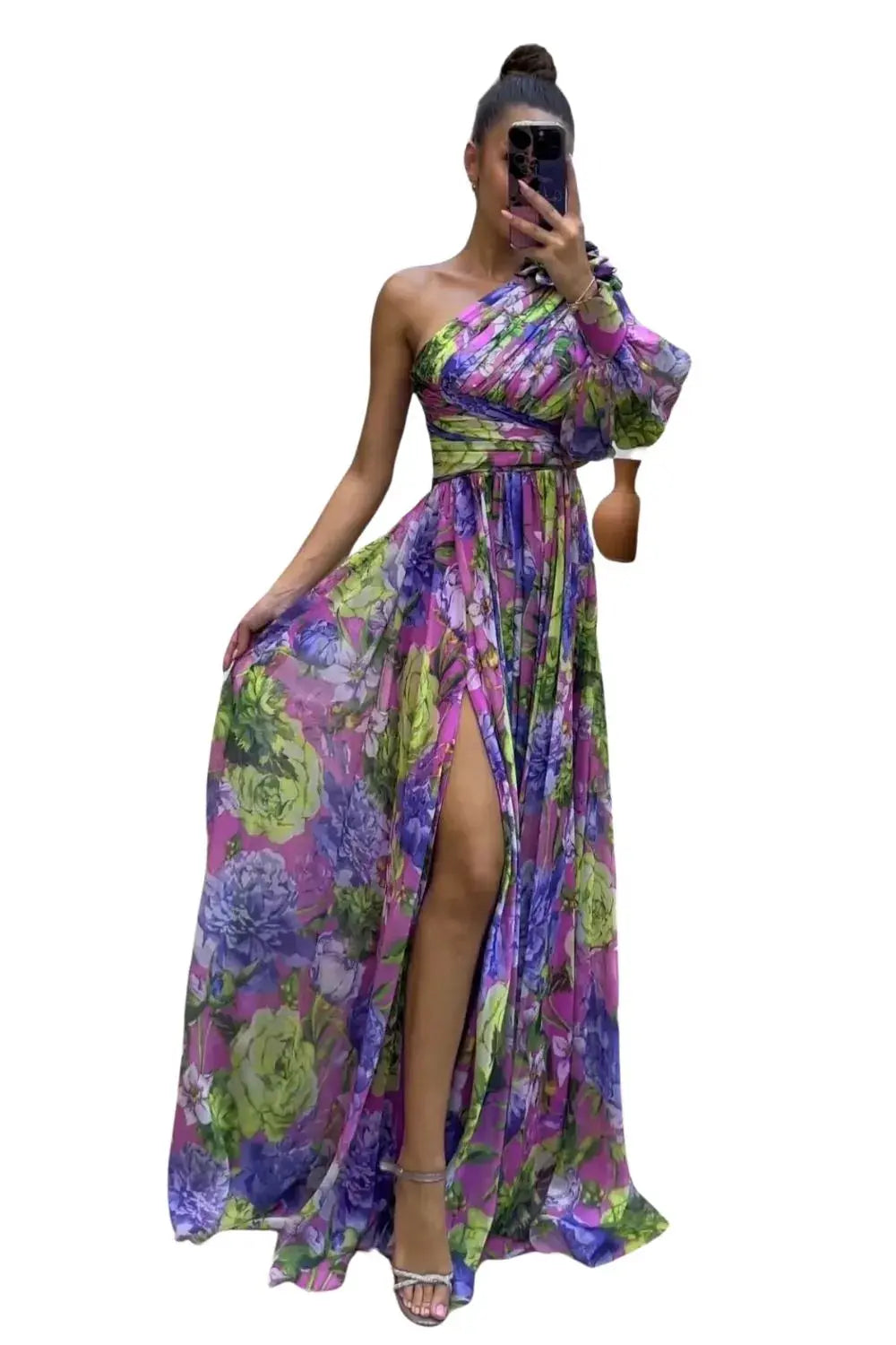 Sleeve Floral Maxi Dress GLR SHOPPING