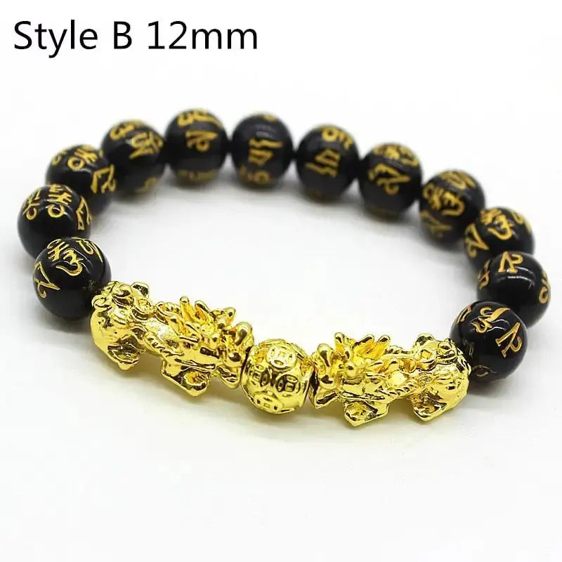 Feng Shui Wealth Bracelet: Black Beads GLR SHOPPING