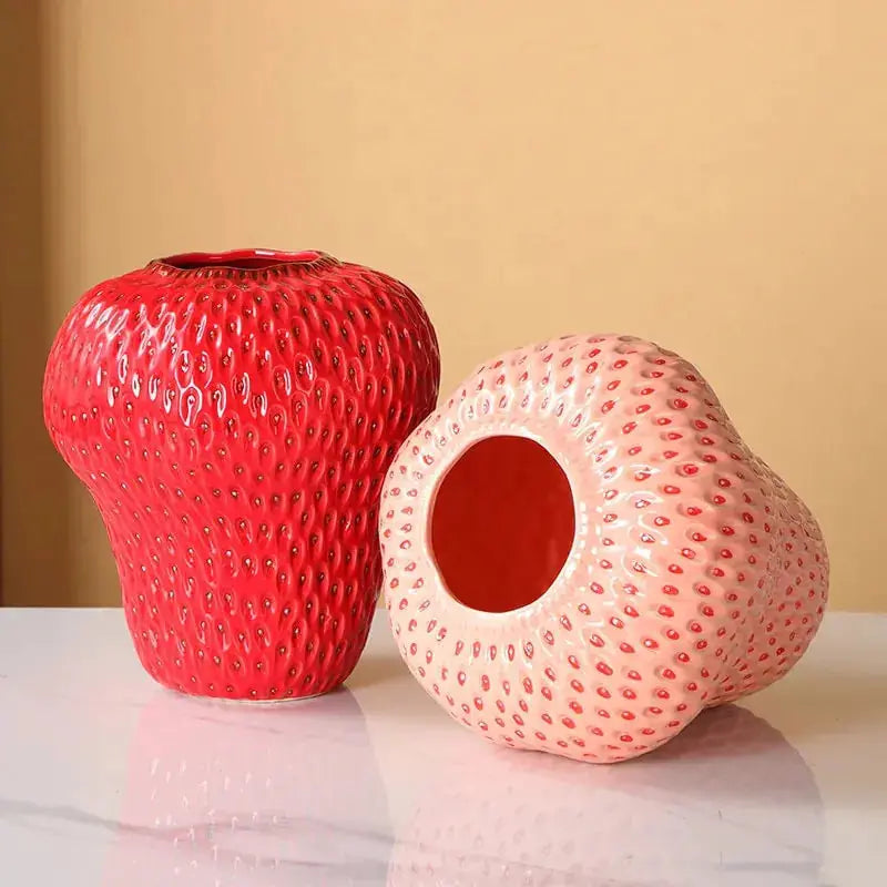 Cartoon Strawberry Ceramic Vase GLR SHOPPING
