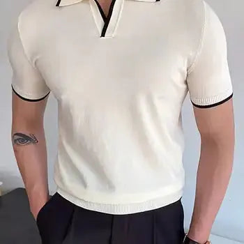 Open Neck Short Sleeve Polo GLR SHOPPING