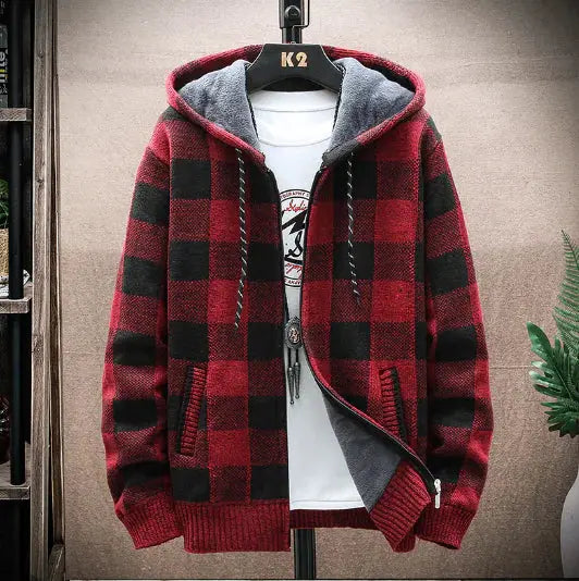 Men's Hooded Warm Long Sleeve Sweatshirt GLR SHOPPING