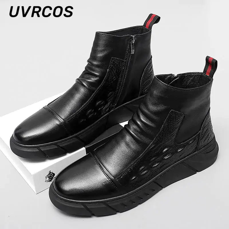 Thick-soled Men Work Boots Shoes GLR SHOPPING