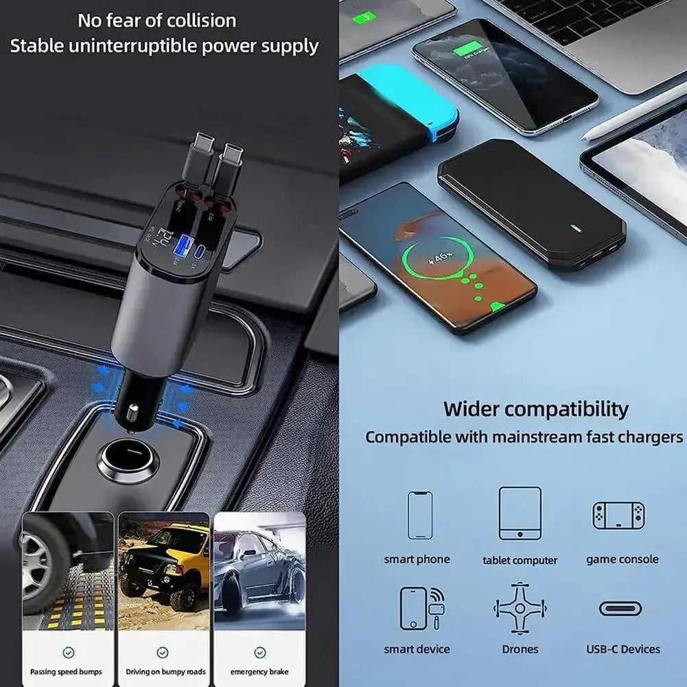 Retractable Car Charger GLR SHOPPING